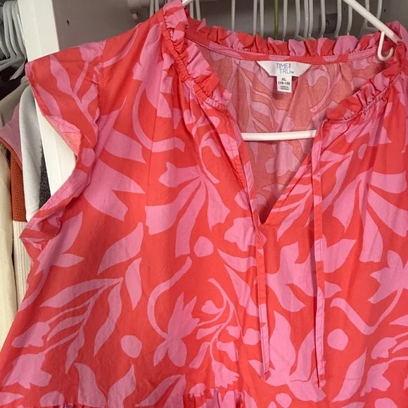 Time and Tru Pink Floral Dress - Picture 2 of 2